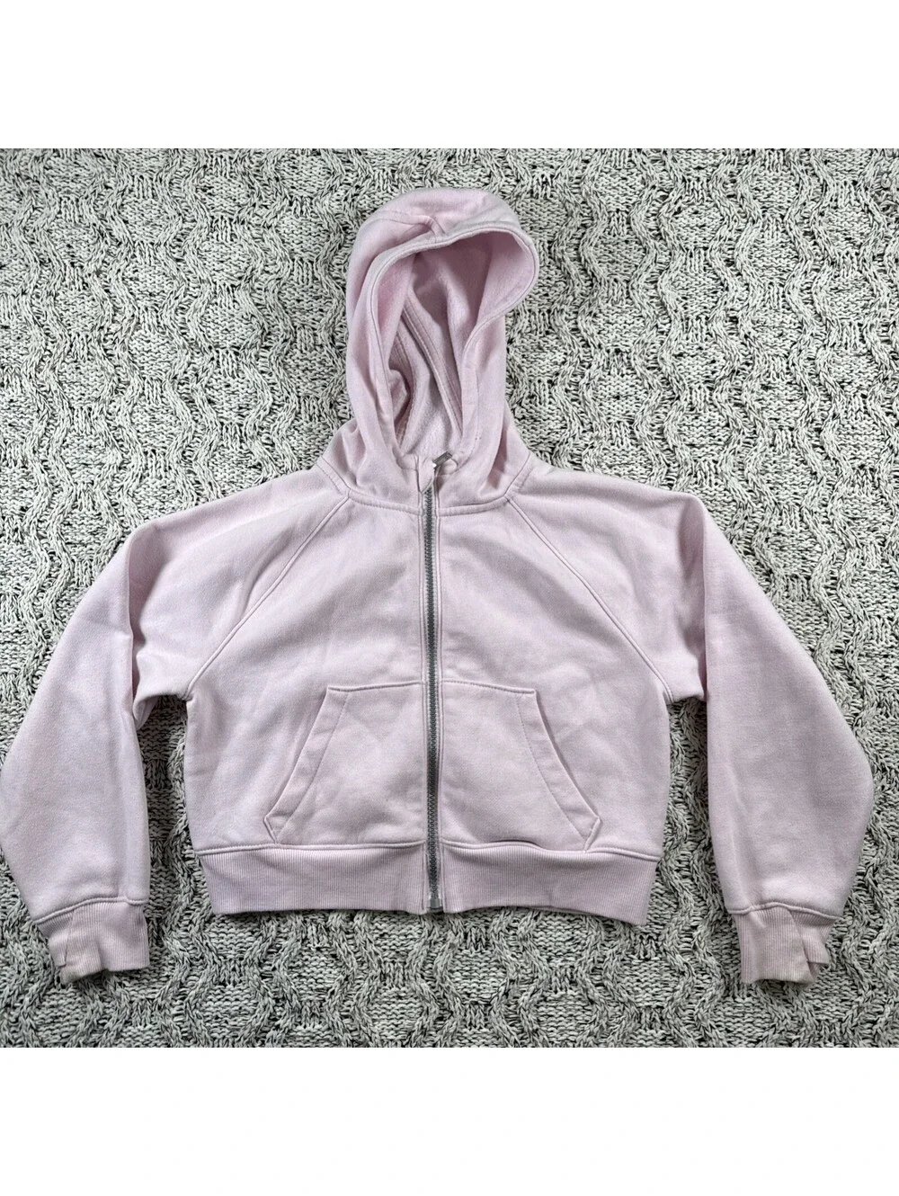 All In Motion Girls Full Zip Hoodie S 6 7 Lavender Athletic Sweatshirt